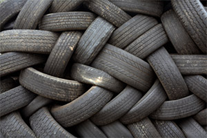 a pile of tires